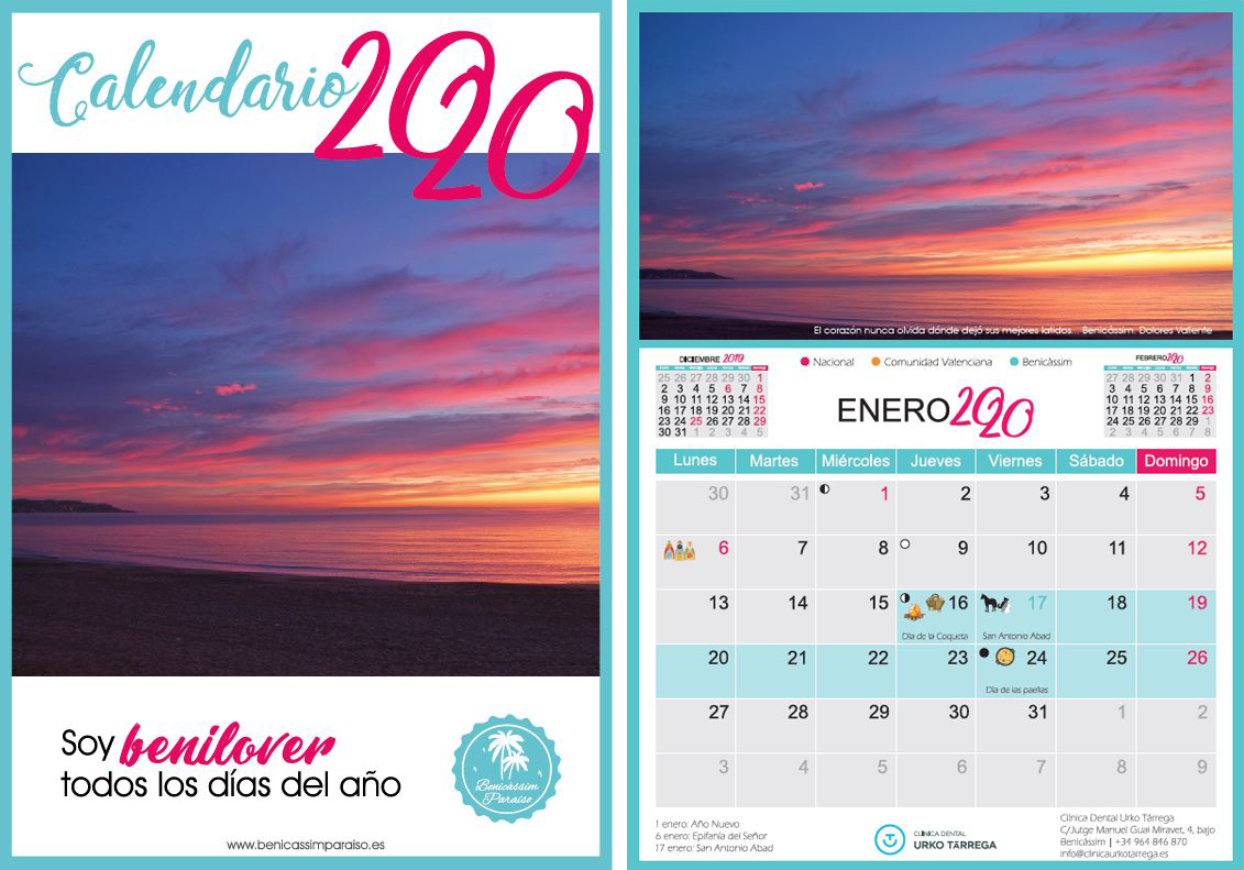 Calendario Benicàssim Paraíso 2020